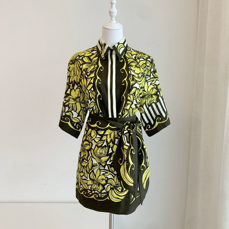 Alemais Botanical-Print Shirt and Skirt Set — صورة 1