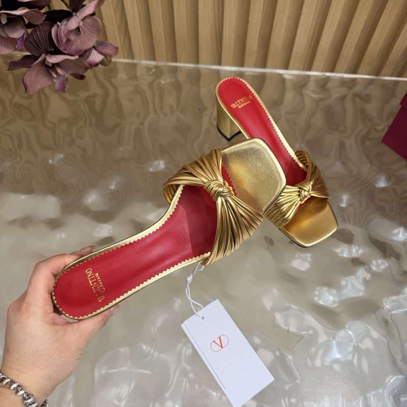 Valentino Bow Block-Heel Mules — صورة 1