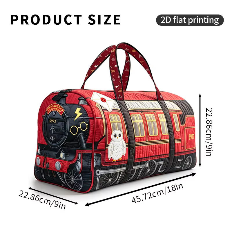 Quilted Printed Travel Bag – Coastal & Travel — صورة 1