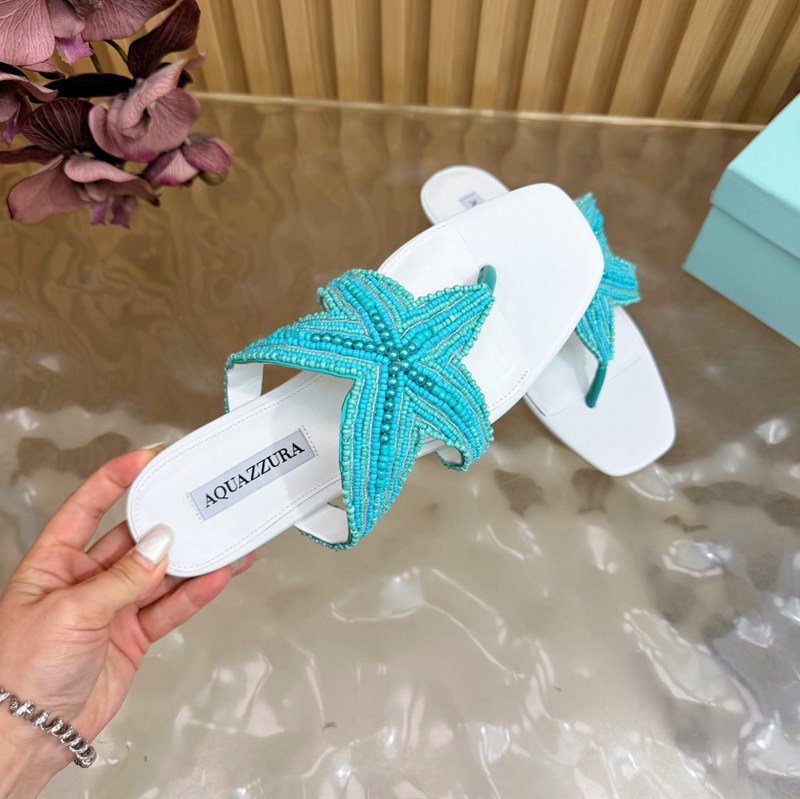 Aquazzura Crystal Starfish Flat Sandals — صورة 1