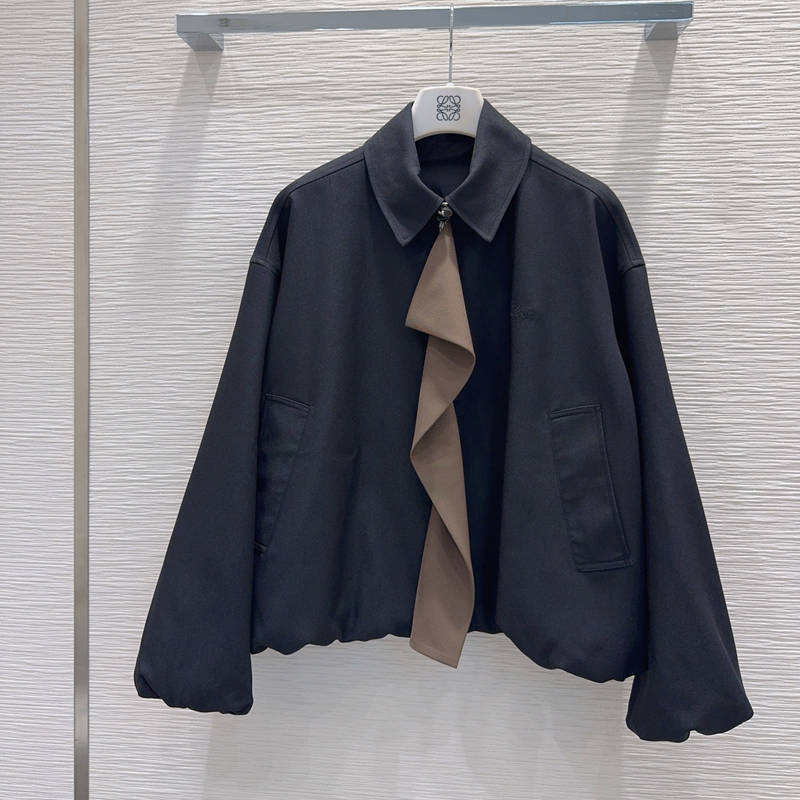 Loewe Draped Contrast-Panel Jacket — صورة 1