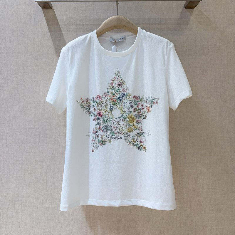 Dior Floral Star Motif T-Shirt — صورة 1