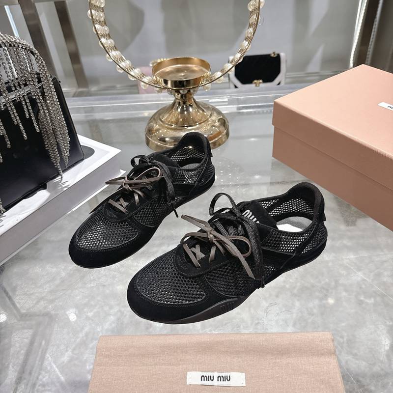 Miu Miu Technical Mesh Fabric Sneakers — صورة 1