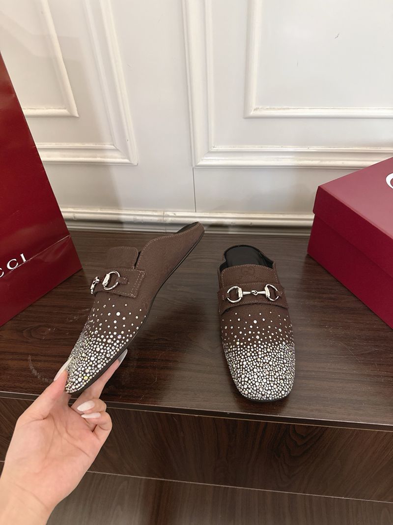 GUCCI Crystal Horsebit Mules — صورة 1