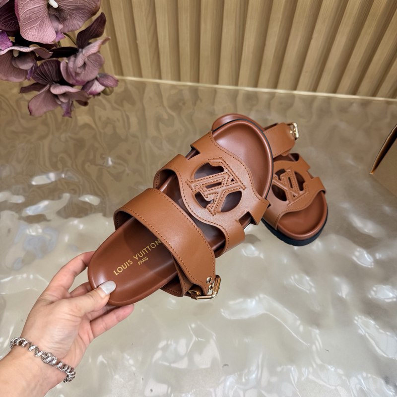 Louis Vuitton Cut-Out Leather Slides — صورة 1