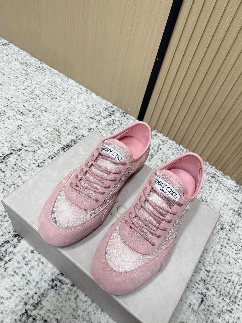Jimmy Choo Monogram Glitter Low-Top Sneakers — صورة 1